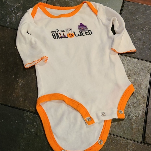 Girls 5 pc lot: sleeper, tops, pants, 3 mo, halloween - Picture 6 of 11